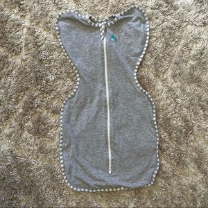 Love to dream Swaddle Up original small 8-13 lb grey baby swaddle zipper sleeper